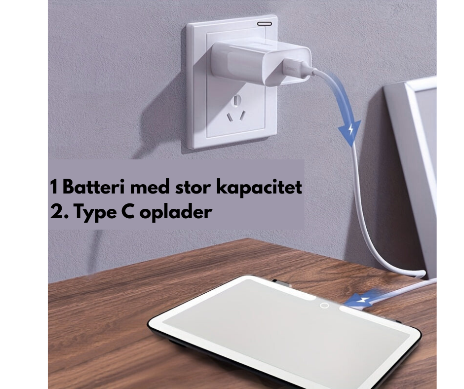 Aftagelig balde make-up spejl med LED-lys