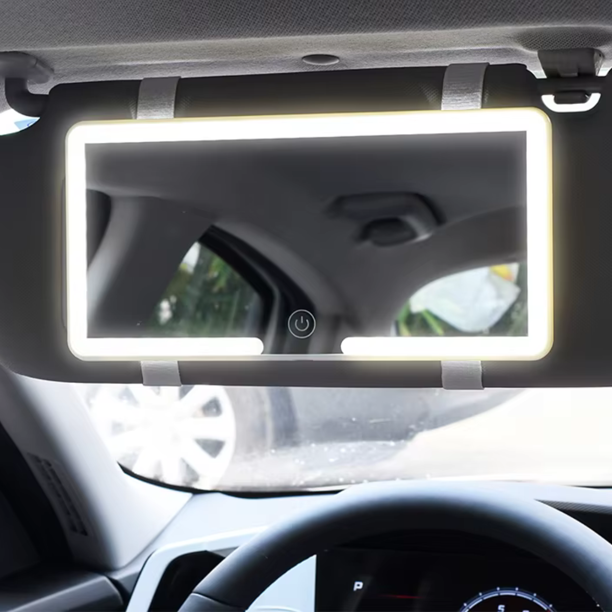 Aftagelig balde make-up spejl med LED-lys